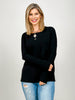 With You Textured Long Sleeve Knit Top with Pocket