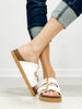Corkys Conceited Double Buckle Slide Sandals in WHITE