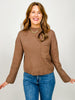 Mock Neck Pocket Detail Long Sleeve Sweater