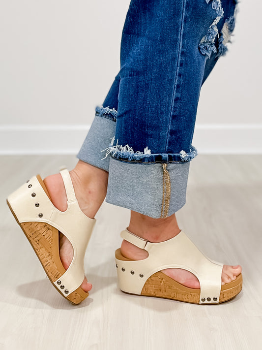 Corkys Carley Wedge in Cream