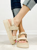 Corkys Go For It Platform Sandals in SAND RAFFIA