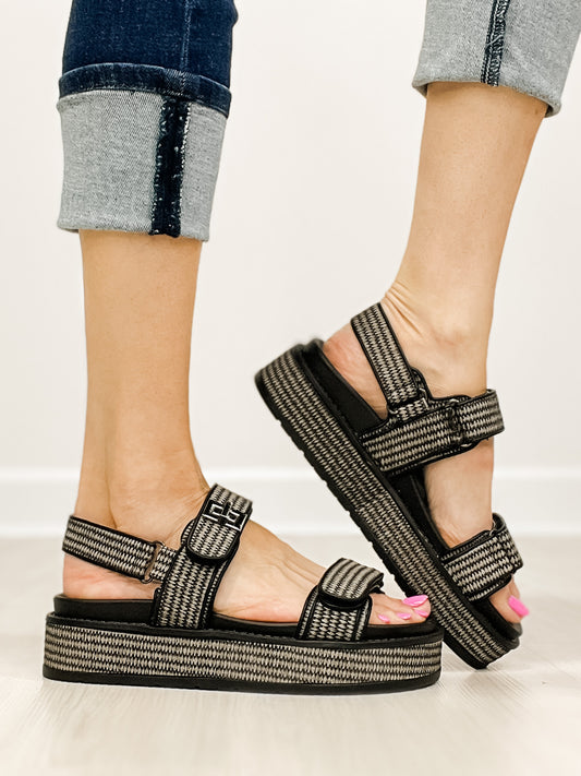Corkys Go For It Platform Sandals in BLACK