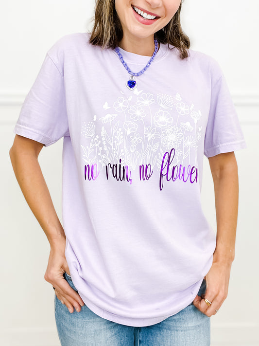 No Rain, No Flowers Embellished Graphic Tee