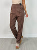 Barrel Leg Ponte Everywhere Pants in Dark Mocha