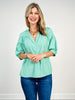 Striped Top with 3/4 Length Bubble Sleeves