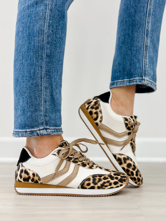 Corkys Kickoff Tennis Shoes in Leopard Combo