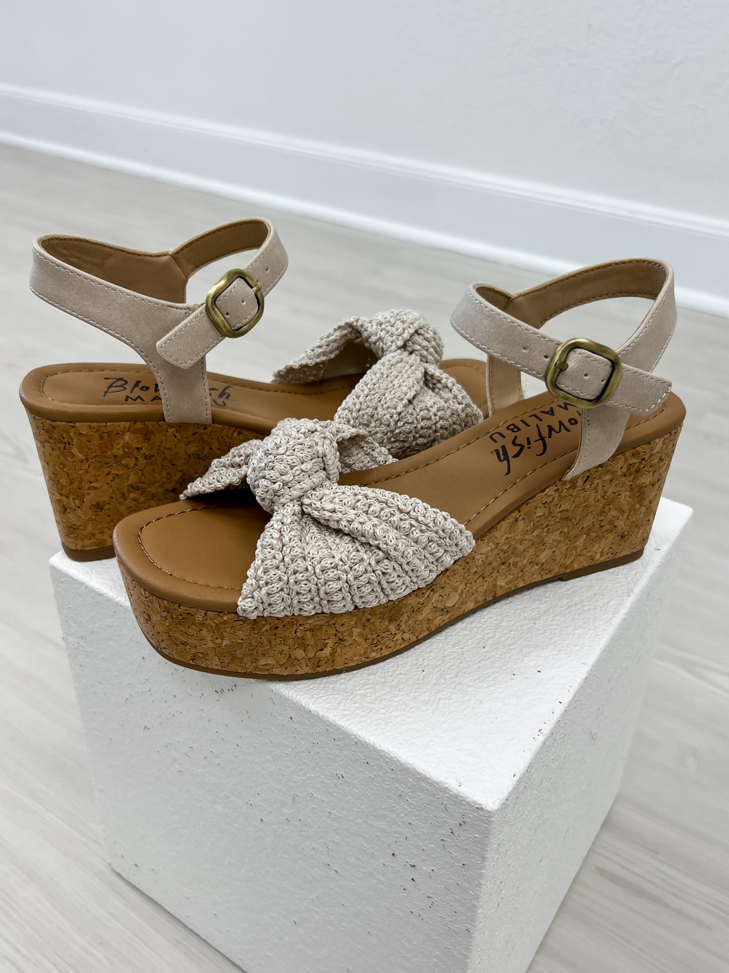 Blowfish Malibu Adore Wedge Sandals in Natural Oatmeal