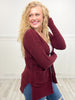 Endless Love Low Gauge Waffle Open Cardigan Sweater Top - A