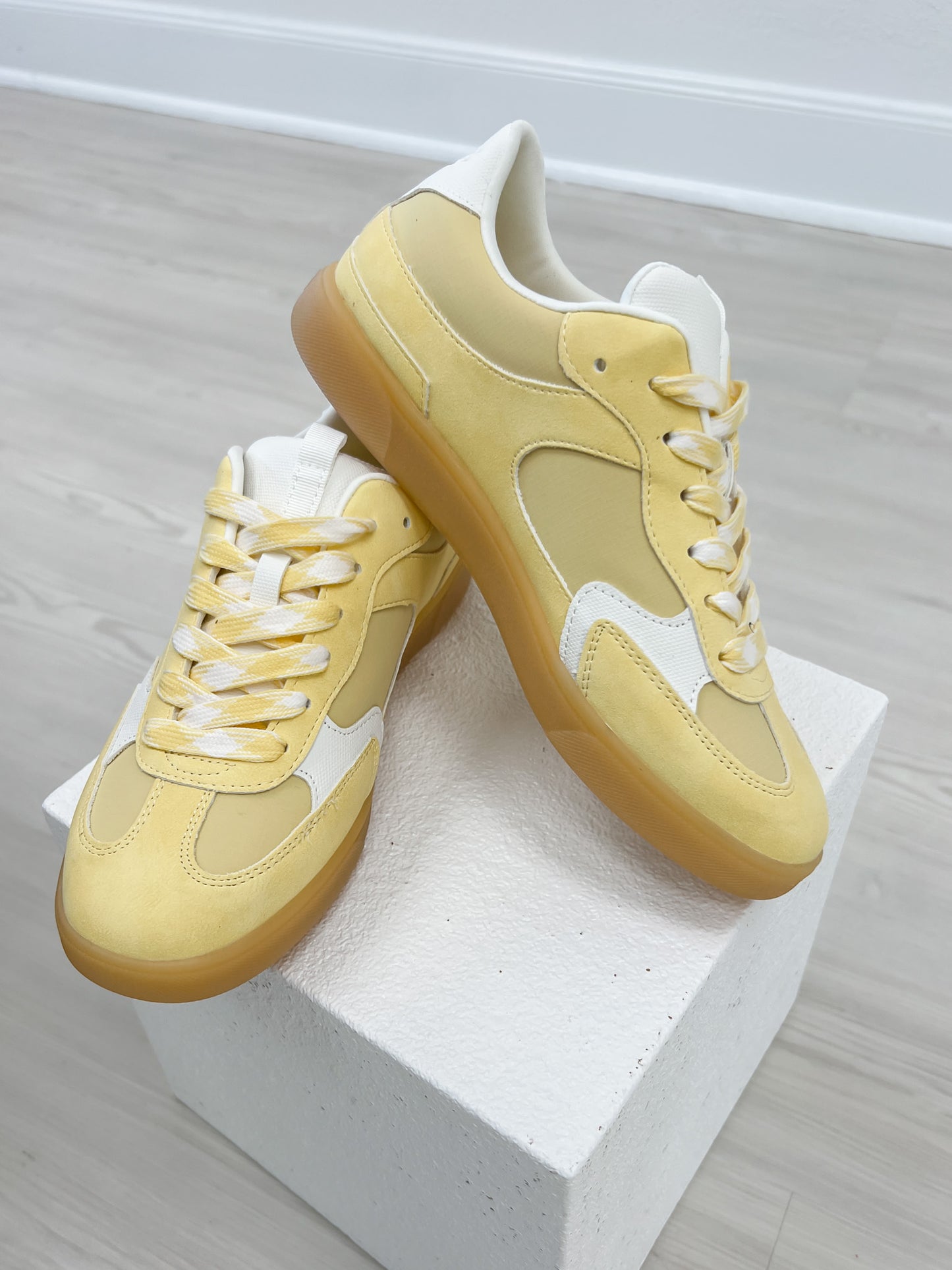 Blowfish Tastic Lace Up Sneaker in Butter Yellow
