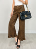 Brown Leopard High-Rise Wide Leg Pants