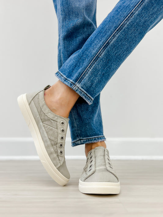 Blowfish Malibu Hangout Slip On Tennis Shoes in Washed Grey