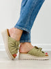 Good Choice Harlow Bow Wedge Sandals in Sage