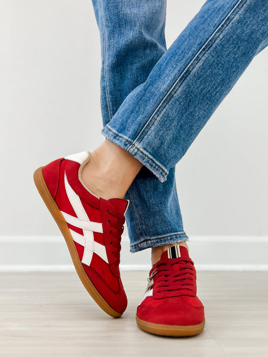 ShuShop Sasha Sneakers in Red Suede