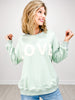 OVERSIZED Long Sleeve Love Patch French Terry Sweatshirt