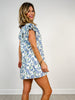 Short Sleeve Floral Printed Ruffled Mini Dress