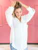 Fire Away Long Sleeve Collared Button Down Top