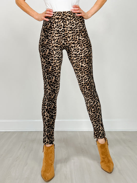 Classic High Rise Cheetah Print Full Length Leggings
