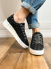 Diva Lace Up Tennis Shoes in Black