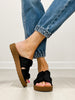 Corkys Hold Please Sandals in BLACK FRAYED