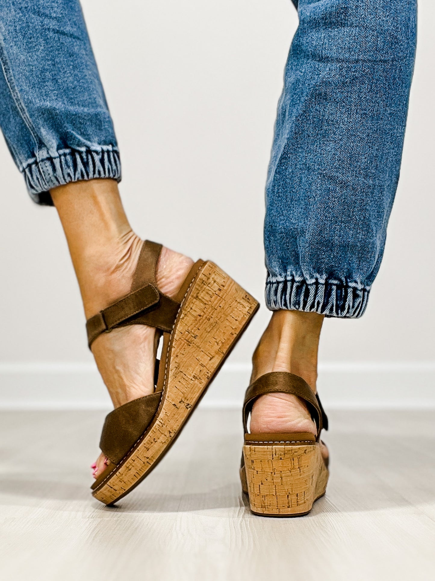Corkys Five O' Clock Somewhere Wedge Sandals in TAN