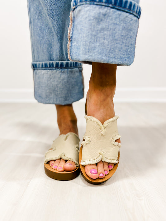 Corkys Hold Please Sandals in SAND FRAYED