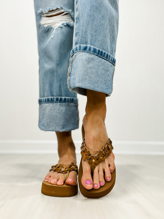 Corkys No Running Flip-Flops in CARAMEL