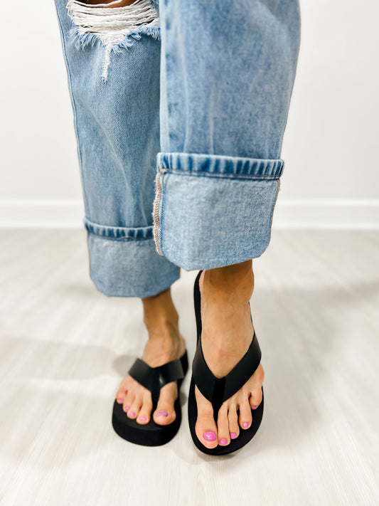 Corkys Just Add Water Flip-Flops in BLACK