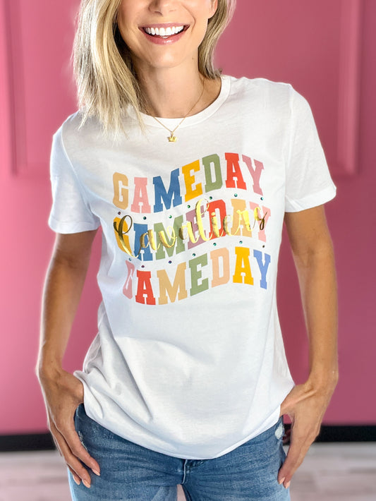 GameDay Graphic Tee with Bling