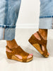 Corkys Carley Wedges in COGNAC WASHED METALLIC
