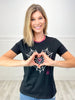 Spiderweb Heart Graphic Tee with Bling