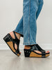 Corkys Carley Wedges in BLACK CRACKLE