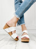 Corkys Stranded Wedges in White Metallic