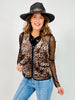 Upscale Leopard Print Zip-Up Velvet Quilted Vest