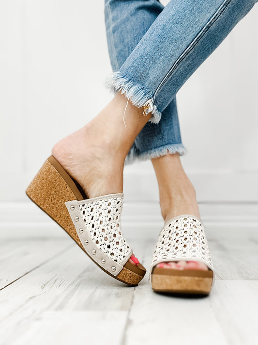 Corkys Vacation Wedges in White