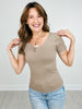Seamless Reversible V-Neck Short Sleeve Top