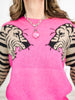 Wild Times Tiger Pattern Sleeve Sweater