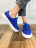 Corkys Bedazzle Rhinestone Sneaker in Electric Blue