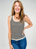 Scoop Neck Sleeveless Striped Knit Top