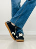 Blowfish Tastic Lace Up Sneaker in Black Suede