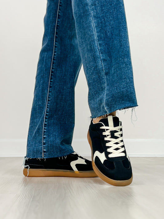 Blowfish Tastic Lace Up Sneaker in Black Suede