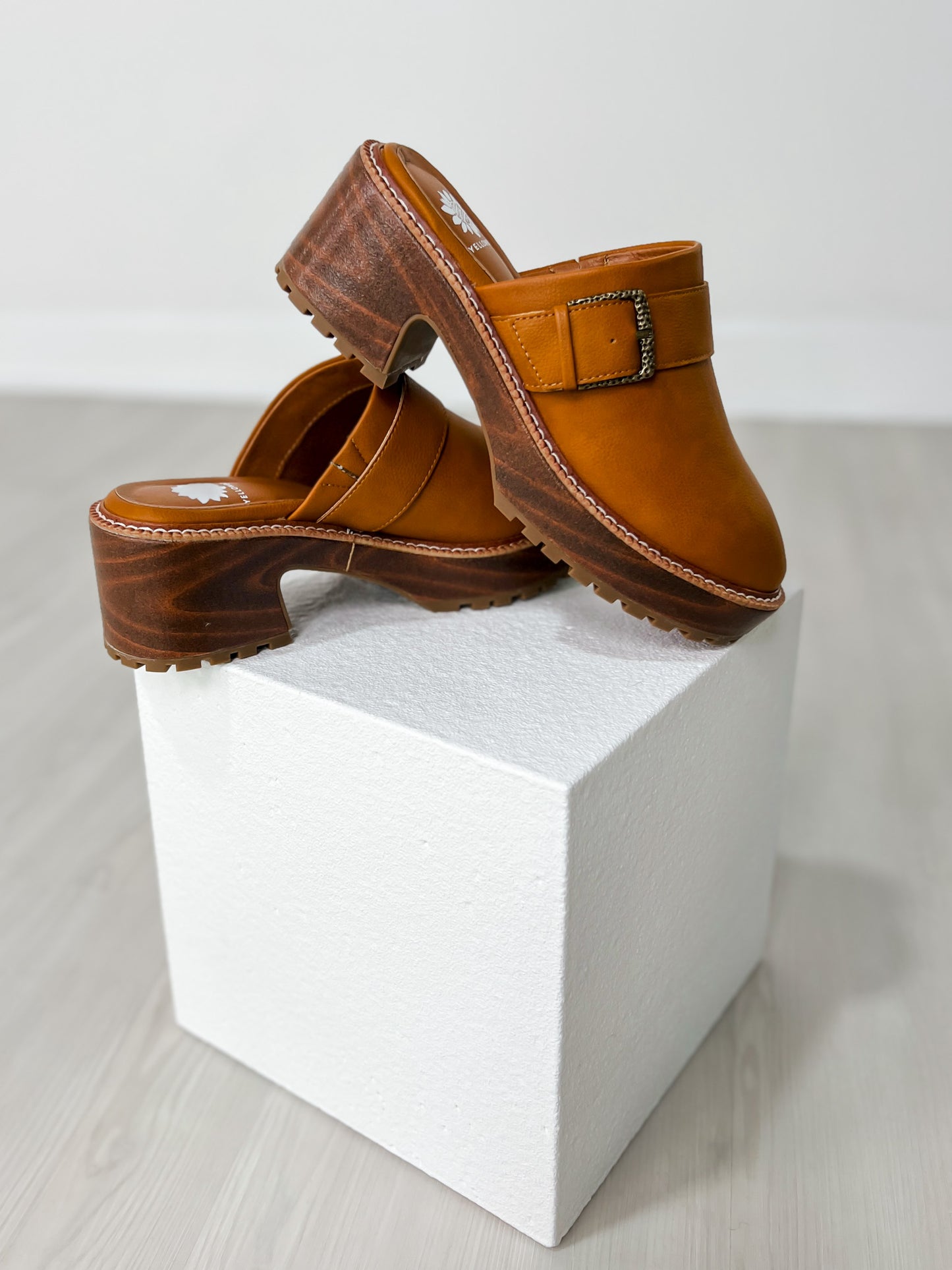 Yellowbox Barker Platform Clog in TAN