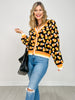 Queen of Sparkles Black Pearl Candy Corn Cardigan