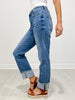 Risen LINDY High Rise Straight Cuffed Relaxed Jeans
