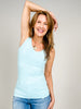 Reversible V or U Neckline Seamless LONG Tank Compression in Baby Blue