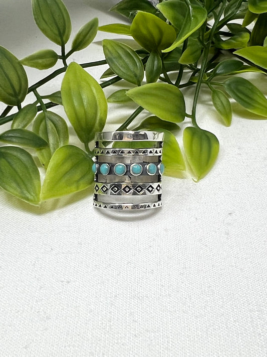 Five Row Turquoise Stacker Ring