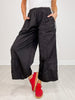Elastic Waist Jogger Pants With Side Detail Ribbon Ties