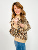 Queen of Sparkles Leopard Mock Neck Sweatshirt