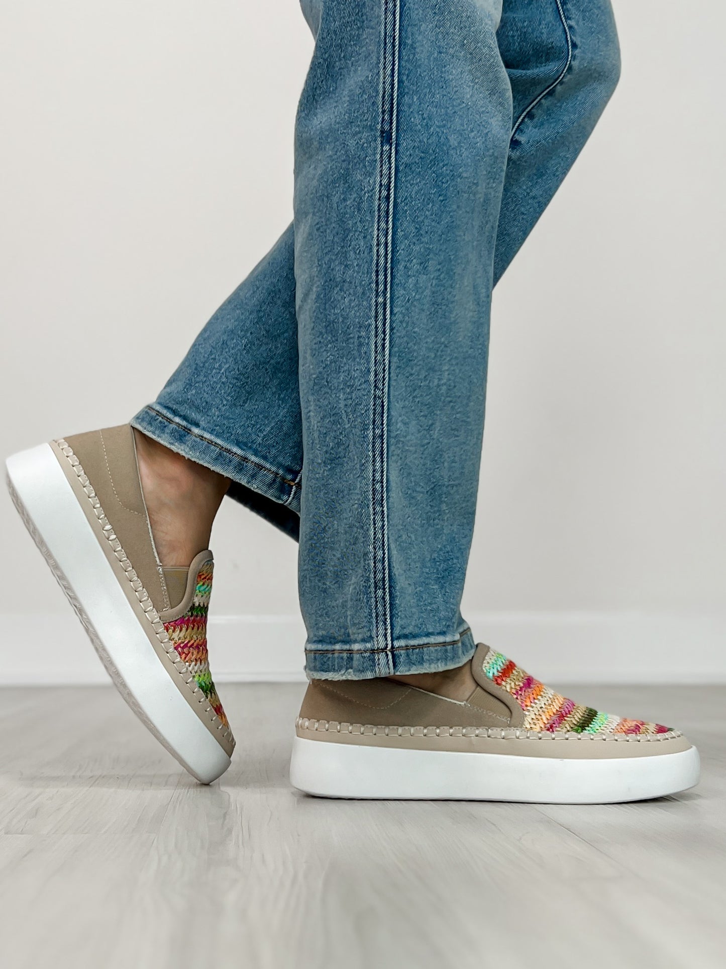 Outwoods Shauna-8 Slip-On Tennis Shoes in Fuchsia