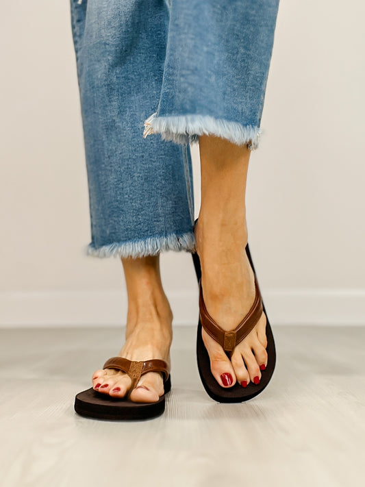 Corkys Summer Plans Flip Flops in COGNAC