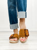 MIA Ozilia Slide Sandals with Buckle in Cognac